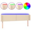 vidaXL S&auml;nggavel LED gr&auml;ddvit 183x16x78/88 cm tyg