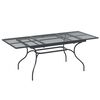 vidaXL Utbyggbart Mesh Matbord Antracit 212 x 90 x 76 cm St&aring;l