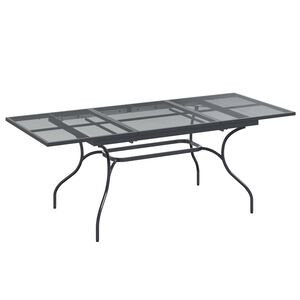 vidaXL Utbyggbart Mesh Matbord Antracit 212 x 90 x 76 cm St&aring;l
