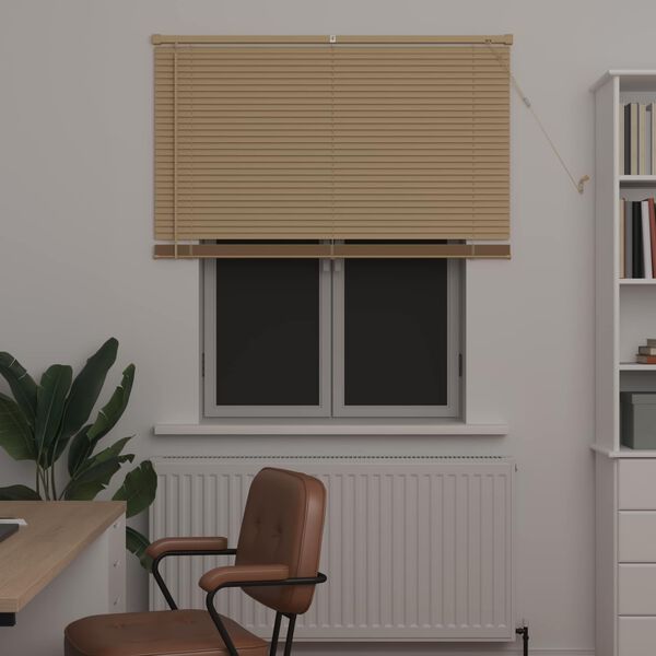 vidaXL Persienn Justerbar Ljusbrun med M&ouml;nster 150 x 110 cm PVC