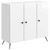 vidaXL Sideboard Vit h&ouml;gglans 89 x 34,5 x 80 cm Konstruerat tr&auml;