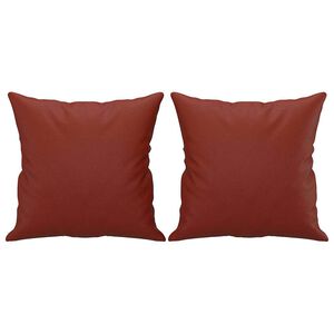vidaXL Prydnadskuddar 2 st vinr&ouml;d 40x40 cm konstl&auml;der