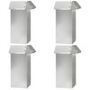 vidaXL Snigelfence 4 st 13,5 x 13,5 x 25 cm Galvaniserat st&aring;l Silver