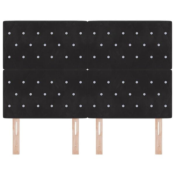 vidaXL Huvudgavel med huvudgavel Svart 160 cm Konstl&auml;der