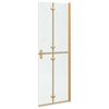 vidaXL Walk-in duschvägg Guld och transparent 70 x 190 cm Härdat glas