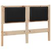 vidaXL Huvudgavel &Ouml;vrigt Brun 120 cm Massiv furu