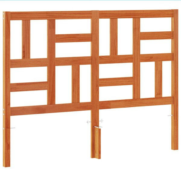 vidaXL Huvudgavel vaxbrun 160 cm massiv furu