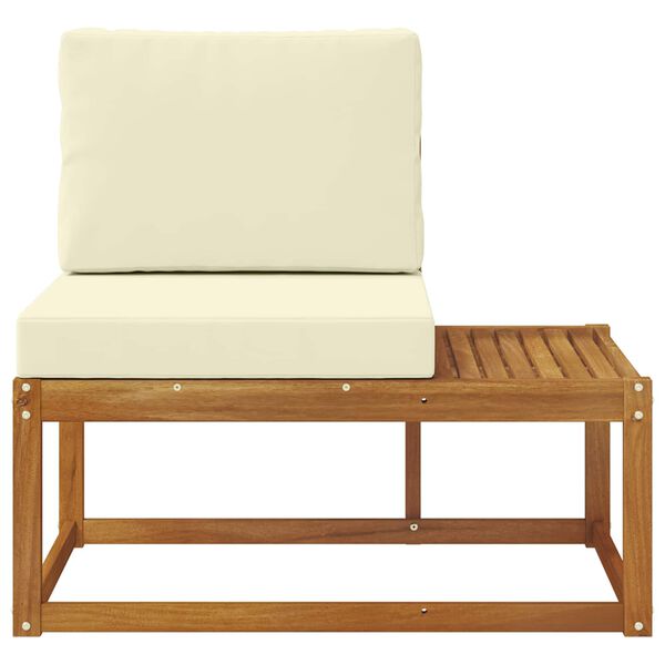 vidaXL Modulsoffa utomhus Naturf&auml;rg 91 x 63 x 73 cm Massivt Akaciatr&auml;