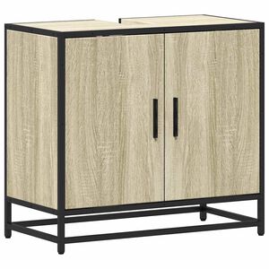 vidaXL Badrumssk&aring;p Sonoma Ek 65x33x60 cm Konstruerat tr&auml;