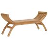 vidaXL Tr&auml;dg&aring;rdsb&auml;nk 2 -Seater 126 cm Massivt teaktr&auml; Naturlig