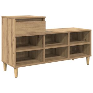 vidaXL Skosk&aring;p 102 x 36 x 60 cm Konstruerat tr&auml; Artisan-ek