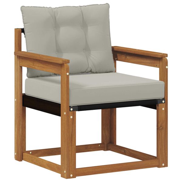 vidaXL Utomhussoffset Massivt Akaciatr&auml; och Textilene