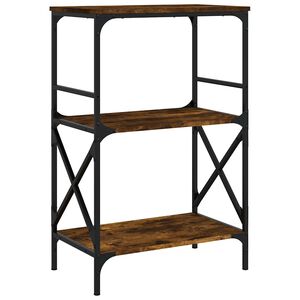 vidaXL Bokhylla 3 hyllplan r&ouml;kf&auml;rgad ek 59x35x90,5 cm konstruerat tr&auml;