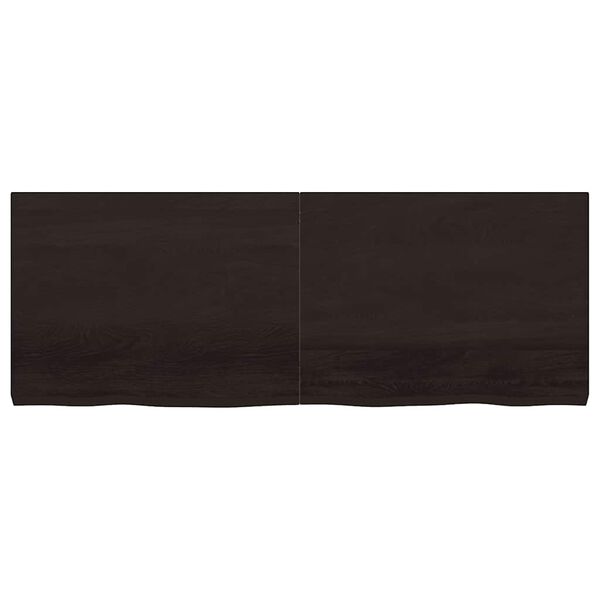 vidaXL V&auml;gghylla m&ouml;rkbrun 160x60x(2-6) cm behandlad massiv ek