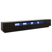 vidaXL TV-bänk med LED-belysning svart 260x35x40 cm