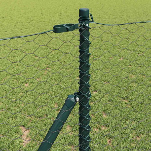 vidaXL St&auml;ngselstolpe Gr&aring; 50 x 1,4 m (36 mm n&auml;t) St&aring;l och PVC