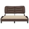vidaXL Bed Frame without Mattress "Hvar" Brown 120x200 cm Faux Leather