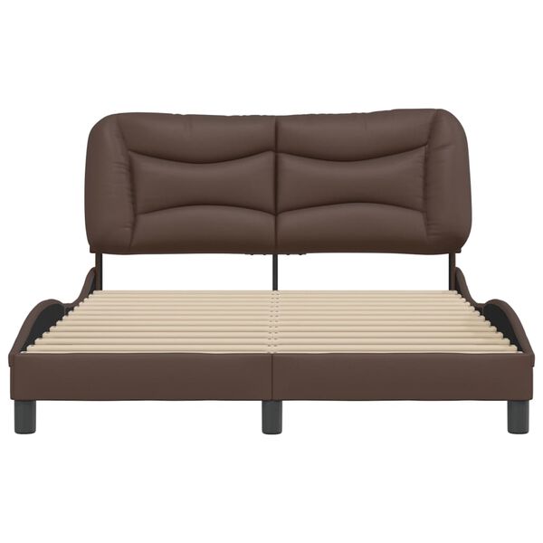 vidaXL Bed Frame without Mattress "Hvar" Brown 120x200 cm Faux Leather