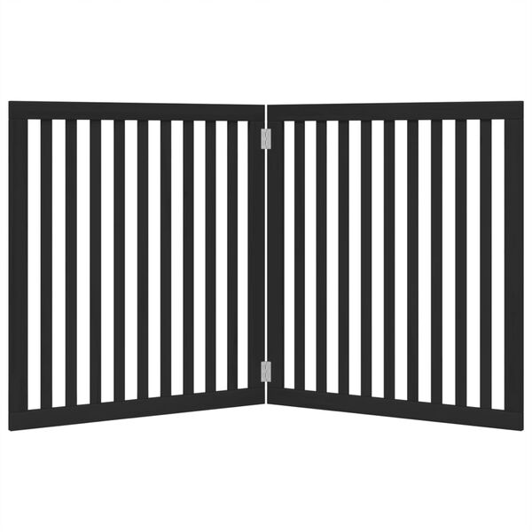 vidaXL Hundgrind hopf&auml;llbar 2 paneler svart 160 cm poppel