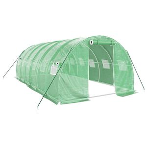 vidaXL V&auml;xthus med st&aring;lram gr&ouml;n 18 m&sup2; 6x3x2 m