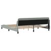 vidaXL Bed Frame "Dover" Light Grey 200x200 cm Velvet