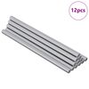 vidaXL G&auml;ngade st&auml;nger 12 pcs Silver M6 x 120 mm Metall