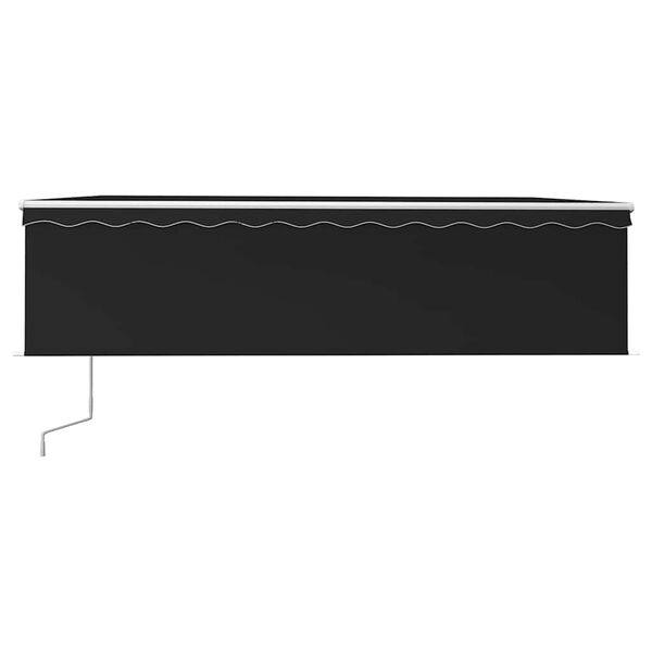 vidaXL Automatiserad markis med rullgardin 5x3m antracit