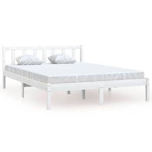 vidaXL S&auml;ngram vit massiv furu 160x200 cm