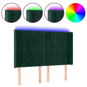 vidaXL S&auml;nggavel LED gr&ouml;n 147x16x118/128 cm sammet