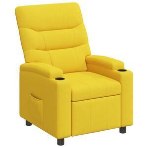 vidaXL Reclinerf&aring;t&ouml;lj Ljus Gul 75 x 95 x 103 cm Tyg