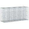 vidaXL Gabion upph&ouml;jd s&auml;ng 170 x 50 x 80 cm Galvaniserat st&aring;l Silver