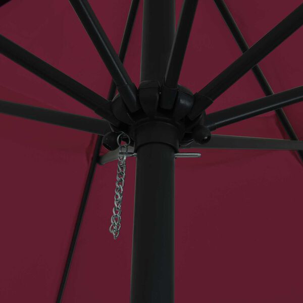 vidaXL Trädgårdsparasol Röd och Svart 395 x 395 x 245 cm