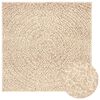 vidaXL Matta ZIZUR beige 120x120 cm jutelook inomhus och utomhus