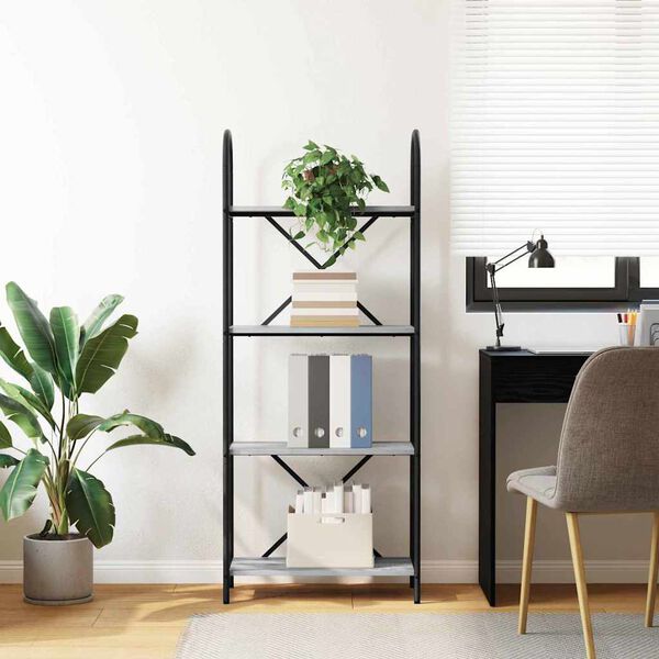 vidaXL Hyllsystem Gr&aring; Sonoma 60 x 30 x 146 cm Konstruerat tr&auml;