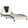 vidaXL Bed Frame "Viana" with LED without Mattress White and Black 100x200 cm