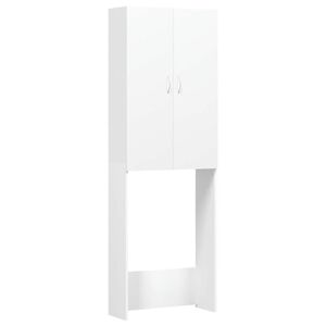 vidaXL Tv&auml;ttmaskinssk&aring;p vit 64x25,5x190 cm