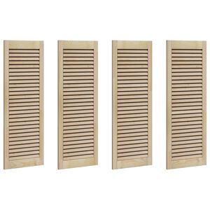 vidaXL Sk&aring;pd&ouml;rr 4 pcs Naturf&auml;rg 110 x 2,1 x 39,5 cm Massiv furu
