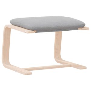vidaXL Fotpall ljusgr&aring; 51x41x40 cm tyg