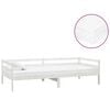 vidaXL Dagb&auml;dd med madrass 90x200 cm vit massiv furu