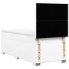 vidaXL Ramsäng med madrass vit 90x200 cm konstläder