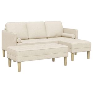 vidaXL Soffset 2 st Linne Polyester