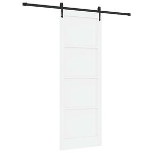 vidaXL Skjutd&ouml;rr ORKDAL Vit 83 x 232 cm Massiv furu