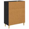 vidaXL Sideboard Svart Ek 69,5 x 34 x 90 cm Konstruerat tr&auml;