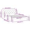 vidaXL Bed Frame without Mattress Pink 140x190 cm Velvet