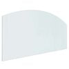 vidaXL Glas eldstad platta Transparent 120 x 60 cm Glas