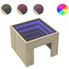 vidaXL Soffbord med Infinity LEDs sonoma-ek 40x40x30 cm