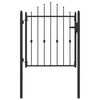 vidaXL Staketgrind ASTEN 100 x 100 cm Metall Svart L&aring;sbar