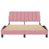 vidaXL Bed Frame without Mattress "Hanko" Pink 120x200 cm Velvet