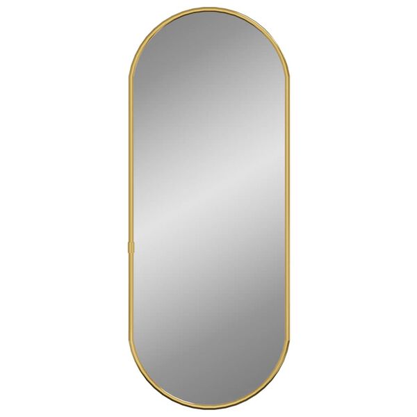 vidaXL V&auml;ggspegel guld 60x25 cm oval