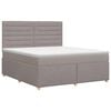 vidaXL Kontinentals&auml;ng med madrass Taupe 160 x 200 cm Tyg